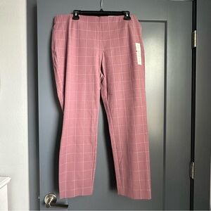 Purple Checkered Women's Work Pants